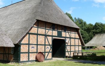 Gutshof mit Reetdach