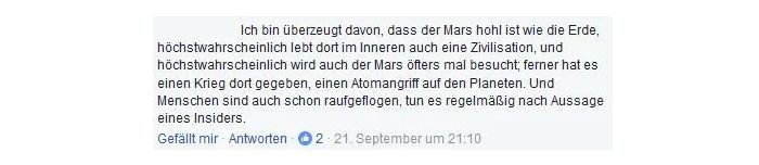 Der Mars ist hohl wie die Erde