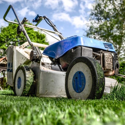 Gartenarbeit Rasenmäher