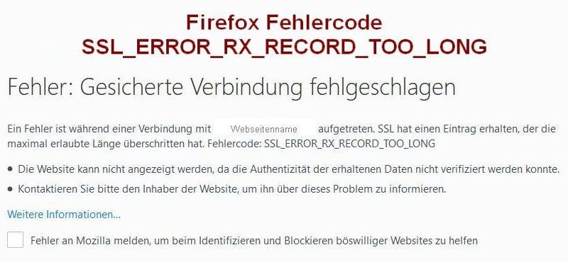 Browser-Fehler SSL