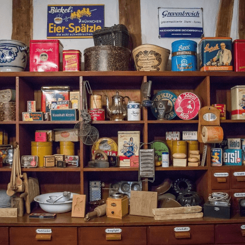 Old shop with goods
